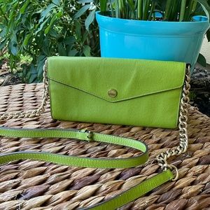 Michael Kors Lime Green Crossbody Wallet